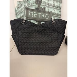 Michael Kors 35F1GTVT3L Jet Set Travel Large Chain Shoulder Tote Bag Leather